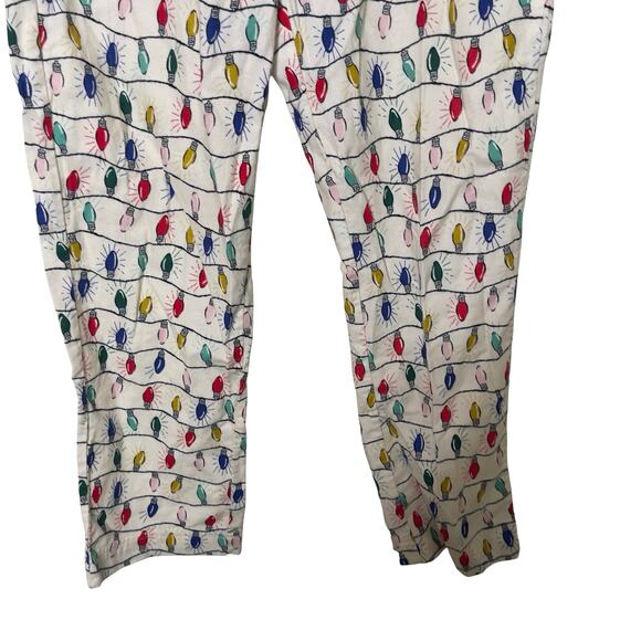 Hanna Andersson adult holidays light flannel cotton straight leg pants sz S - Picture 2 of 4